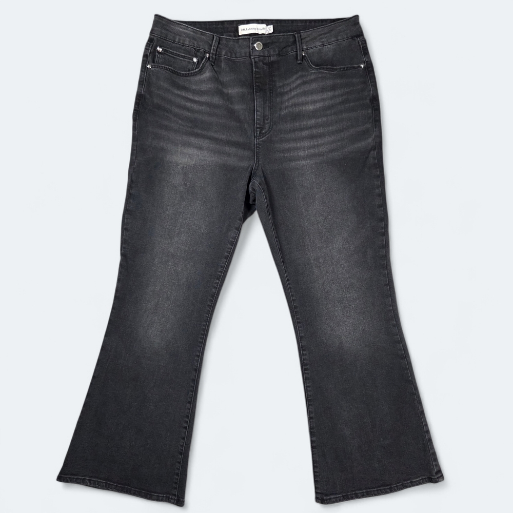 RM Rebecca Minkoff Jeans High Rise Bootcut Black Petite 12P